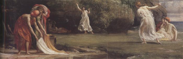 Sir Edward john poynter,bt.,P.R.A Atalanta's Race'and Nausicaa and her Maidens playing at Ball (mk37) Sweden oil painting art